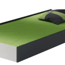 Tiroir De Lit Bois Blanc Et Gris Kuzo 200 Cm