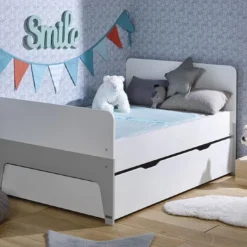Tiroir De Lit évolutif Bois Blanc Junior Provence 140 Cm -Repose Lit Soldes Boutique tiroir de lit evolutif bois blanc junior provence 140 cm 3700429610145 216332