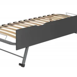 Tiroir De Lit Sur Pieds 90x190 Cm Bois Anthracite Home Kid