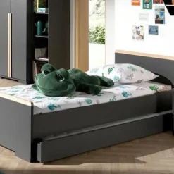 Tiroir Lit Bois Hêtre Gris Anthracite London 90x190cm -Repose Lit Soldes Boutique tiroir lit bois hetre gris anthracite london 90x190cm 5420070232937 689956