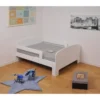 TOBY Lit évolutif Enfant + Matelas Contemporain Blanc - L 90 X L 140-200 Cm